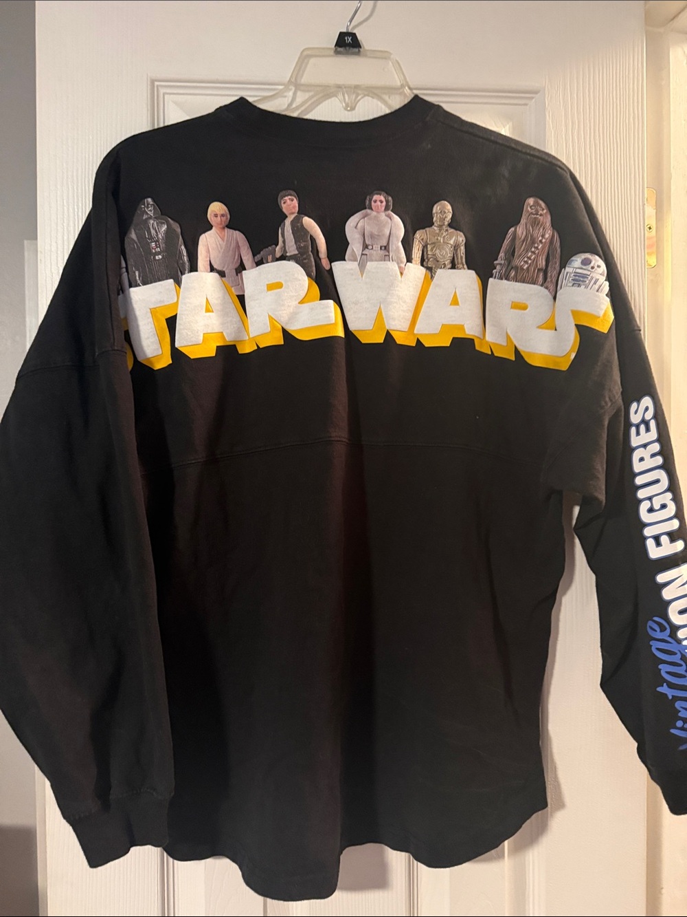Star Wars Black Long-Sleeve Graphic Shirt - Vintage Figures spirit jersey